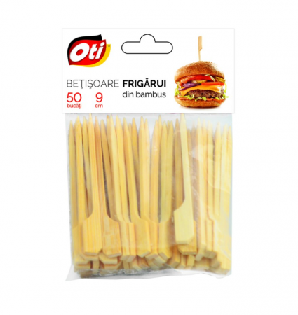 Vesela unica folosinta - Betisoare frigarui din bambus, 9 cm, 50 buc./set