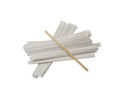 Set 250buc, Palete pentru cafea, din lemn rezistent, ambalate individual, 11cm - 90038853 [1]