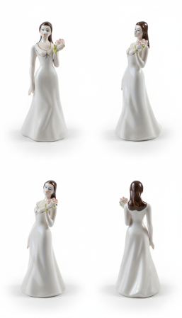 Bibelou Decorativ din Portelan, Model Alina, Inaltime 20 cm, Finisaj Lucios [2]