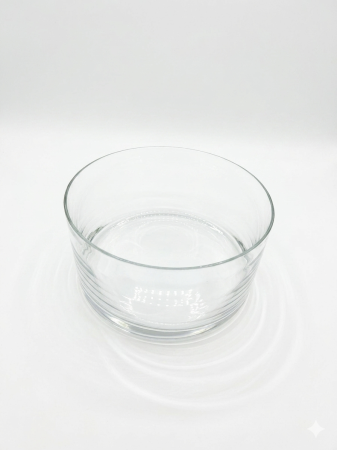 Bol din sticla transparent, 23 cm diametru, 12 cm inaltime, bol servire salata, fructe, desert, multifunctional [1]