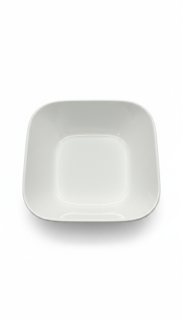 Farfurii - Bol patrat din portelan alb, 23cm, design modern, pentru servire aperitive & salate