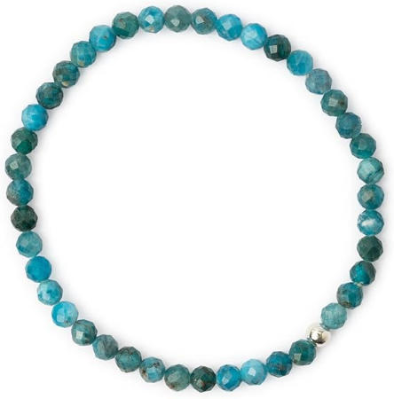 Lichidare Stoc - Bratara din Piatra Naturala Fatetata cu Margele din Argint 925, 4 mm, Bijuterie Handmade pentru Femei