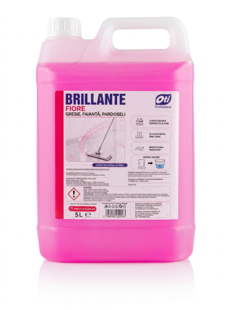 Dispensere - Brillante Fiore Detergent Pardoseli 5L, Solutie Curatare Gresie si Faianta, Uscare Rapida, Fara Urme, Miros Floral