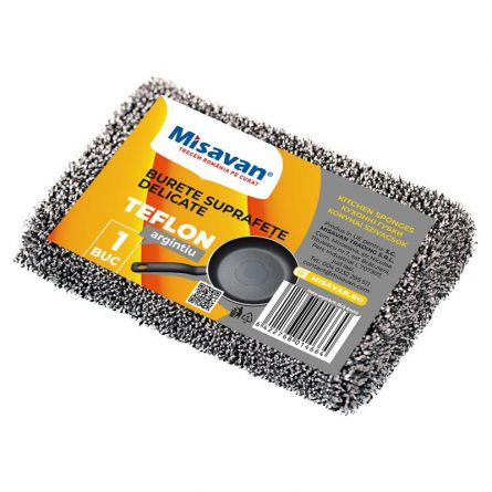 Curatenie - Burete suprafete delicate Misavan, argintiu, 1 buc/set, 3001