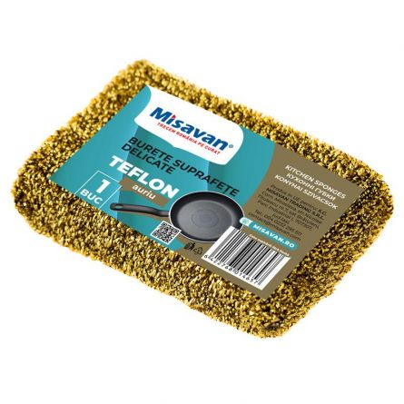 Curatenie - Burete suprafete delicate Misavan, auriu, 1 buc/set, 3002
