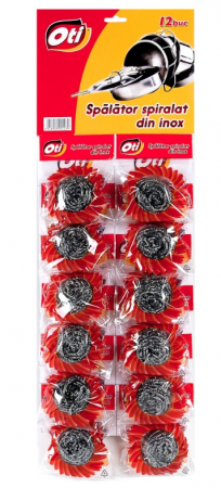 Bureti si Lavete - Spalator spiralat din inox, 12 buc./blister