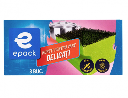 Bureti si Lavete - Bureti pentru vase delicati Epack, 3 buc