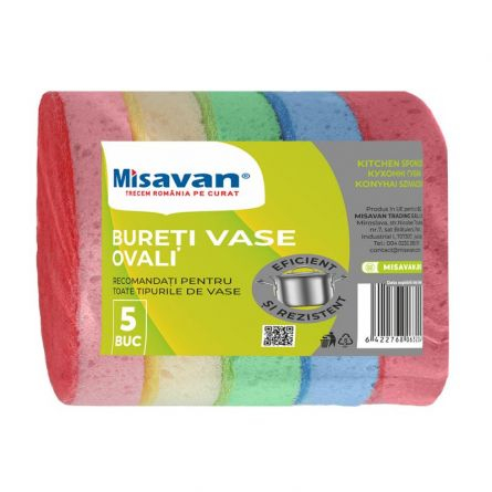 Curatenie - Burete vase oval Misavan, 5 bucati/set, 90031649
