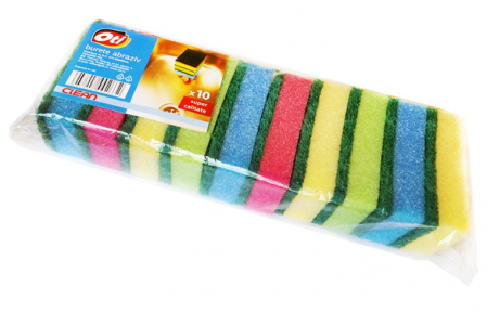 Bureti si Lavete - Bureti abrazivi colorati, 83x53x23 mm, 10 buc./set