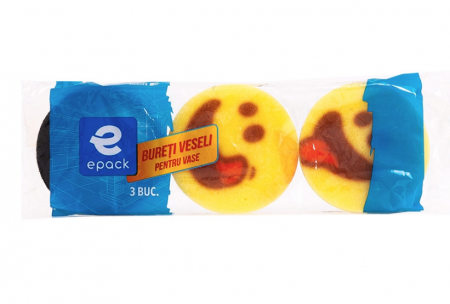 Bureti si Lavete - Bureți pentru spălat vasele "VESELI" 3buc/set