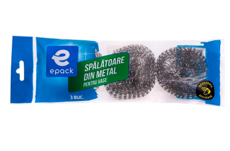 Bureti si Lavete - Spalator metalic pentru vase Epack, 3 buc