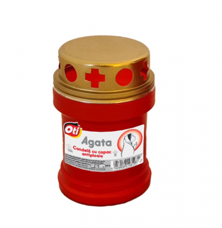 Candele si Lumanari - Candela cu capac antiploaie Agata, Timp de ardere ~15h