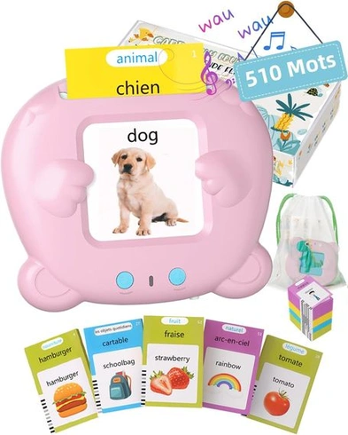 Lichidare Stoc - Carduri Vorbitoare Montessori pentru Copii 2–6 Ani – 255 Carti Educationale pentru Invatare Limbaj si Vocabular, Joc Interactiv Fara Ecran