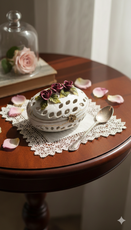 Caseta din portelan, Ou, alba, pentru servire si prezentare - Copie [3]