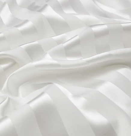 Cearceaf 140×200 cm Satin crem cu Dungi – Respirant, Elastic Integral, Bonnet 15–30 cm [6]