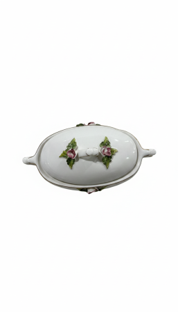 Caseta din portelan, Violeta, alba, pentru servire si prezentare [1]