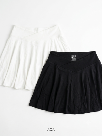 Fashion - Set 2 Fuste Sportive OQQ, Alb și Negru, Imprimeu Sport,  Confortabile și Versatile