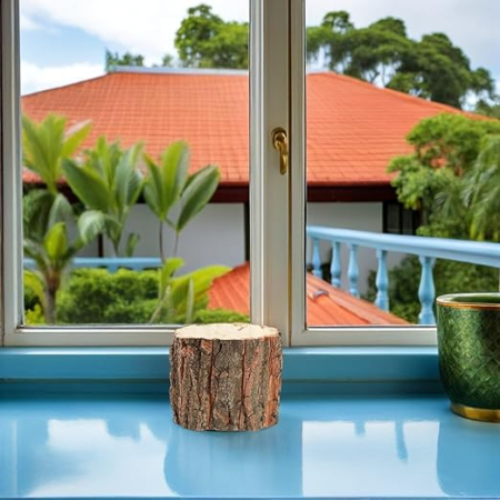 Set 3 ghivece din lemn impermeabile, aspect natural, pentru flori, decor casa si gradina [5]