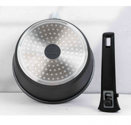 Cratita cu maner detasabil, 2.5litri, aluminiu turnat, Bohmann, suprafata antiaderenta, inclusiv inductie [3]