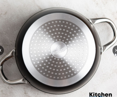 Cratita din aluminiu forjat 2.3L, 20x11.5cm, Bohmann, manere din inox si capac [3]
