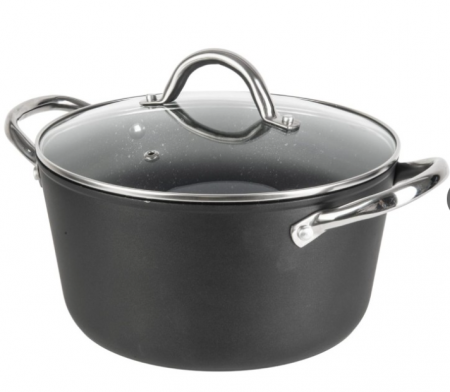 Cratita din aluminiu forjat 4.3L, 24x11,5cm, Bohmann, manere din inox si capac [0]