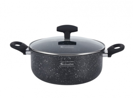 Cratita din aluminiu presat, 26x11cm, 2mm grosime, acoperire ceramica, manere soft touch, Goldmann [0]