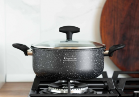 Cratita din aluminiu presat, 26x11cm, 2mm grosime, acoperire ceramica, manere soft touch, Goldmann [10]