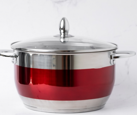 Cratita din inox, 5.9l, 24cm, capac sticla termorezistent, inclusiv inductie, Bohmann, Rosie [1]