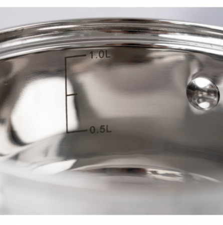 Cratita din inox 750 ml, 14x10cm Bohmann, capac din sticla, 5mm grosime, toate sursele de caldura [1]