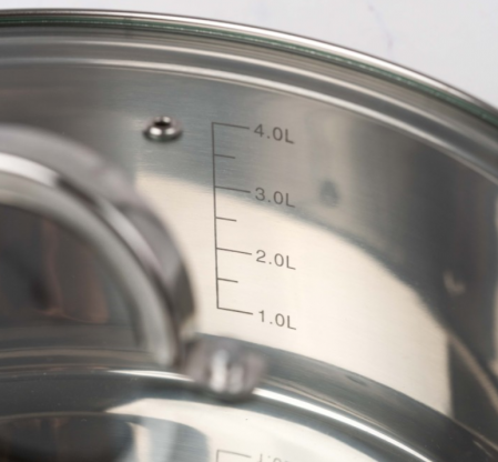 Cratita joasa din inox, 28 x 10cm, 6 litri, compatibila cu plita cu inductie, cu capac din sticla, Bohmann, BH 1028 [1]