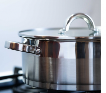 Cratita joasa din inox, 26 x 10cm, 5 litri, compatibila cu plita cu inductie, cu capac din sticla, Bohmann [6]