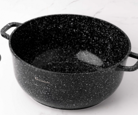 Cratita aluminiu, 36x13.5 cm, 13.5 litri, Goldmann, acoperire ceramica, capac termorezistent [8]