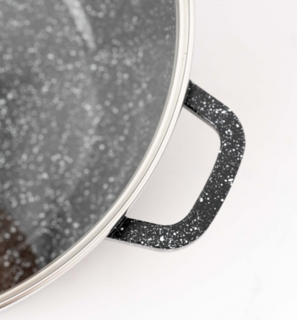 Cratita aluminiu, 36x13.5 cm, 13.5 litri, Goldmann, acoperire ceramica, capac termorezistent [7]