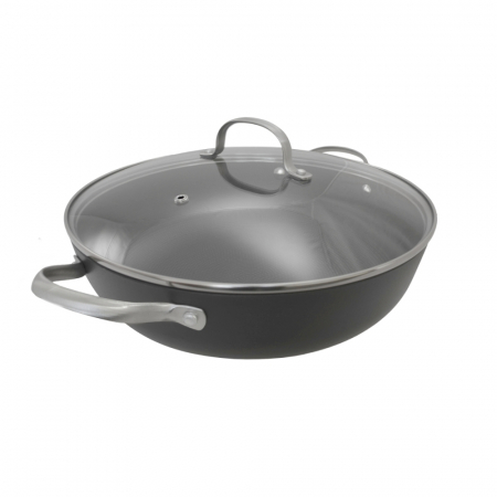 Bucatarie & Servire masa - Cratita fonta fagure, Ø 30cm, cu capac din sticla
