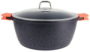 Cratita Bohmann 3 litri ,22x10cm exterior si interior granit, cu capac [1]