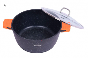 Cratita tip tuci Bohmann, 13L, 36 CM, interior si exterior din granit, cu capac [1]