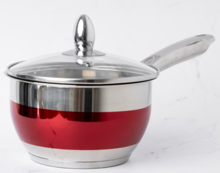 Cratita pentru sos din inox, 2.5l, 18cm, capac sticla termorezistent, inclusiv inductie, Bohmann, Rosie [3]