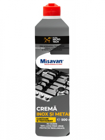 Solutii suprafete bucatarie - Crema Tratament Inox Si Metale 500ml, Misavan - 30709
