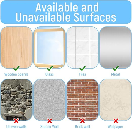 Set 30 carlige adezive transparente Dewdropdale, 6x6 cm, din plastic, rezistenta 5 kg, pentru baie, bucatarie si dormitor [3]