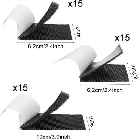 Birotica - Set 45 Bucăți Bandă Velcro Autoadezivă Pumuky
