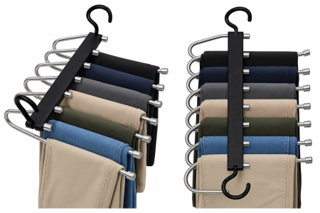 Set 2 bucati, Umerase Organizator Pentru Pantaloni Din Metal pentru dulap si dressing [1]