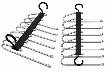 Huse mese de calcat - Set 2 bucati, Umerase Organizator Pentru Pantaloni Din Metal pentru dulap si dressing