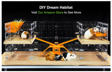 Cusca spatioasa pentru porcusori de Guineea si animale mici, habitat modern acrilic, 60 x 120 cm. [1]