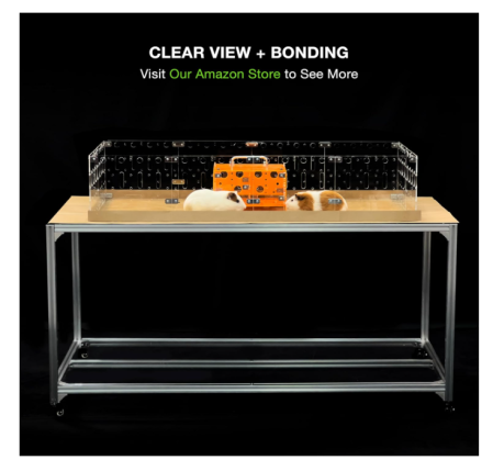 Cusca spatioasa pentru porcusori de Guineea si animale mici, habitat modern acrilic, 60 x 120 cm. [2]