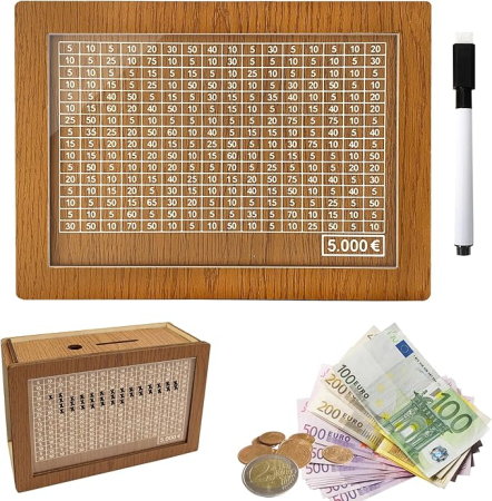 Cutie de economii din lemn Divove cu contor mecanic – , educativa pentru copii si adulti [0]