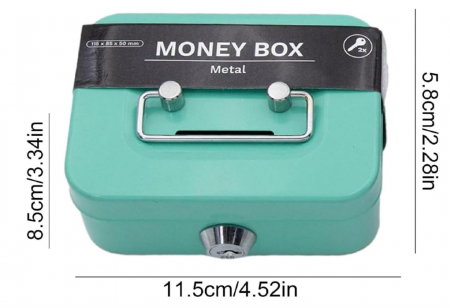 Cutie de Valori Mică, cu Încuietoare, verde, 11,5 X 8,5 X 5,8 cm [3]