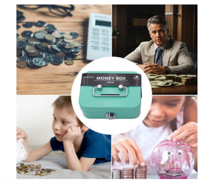 Cutie de Valori Mică, cu Încuietoare, verde, 11,5 X 8,5 X 5,8 cm [6]