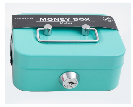 Cutie de Valori Mică, cu Încuietoare, verde, 11,5 X 8,5 X 5,8 cm [0]