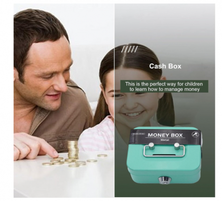 Cutie de Valori Mică, cu Încuietoare, verde, 11,5 X 8,5 X 5,8 cm [4]