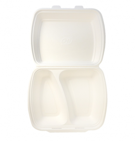 Cutie meniu cu capac, 2 compartimente, 240x210x70 mm, 100 buc./set [0]